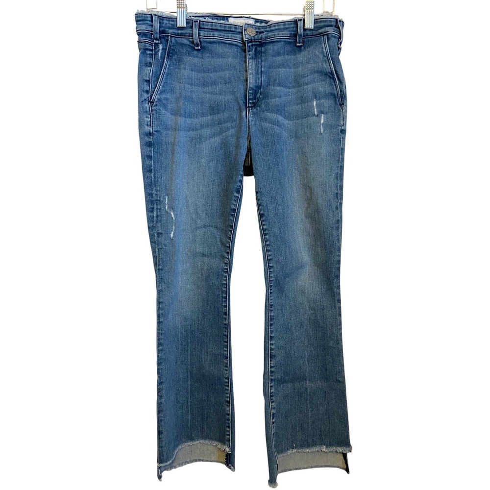 MCGUIRE Denim Jeans Distressed Cropped Size 28 Blue Wash